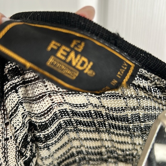 Fendi Vintage Black and Off White Knit Top and Cardigen Authentic 44 - Picture 3 of 12